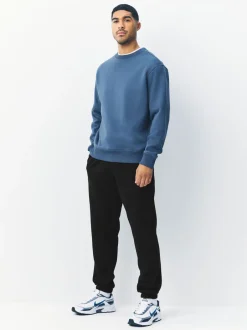 Joggingbroeken*Next - Relaxed fit - Slim Fit Brushback Heavyweight Joggers Zwart
