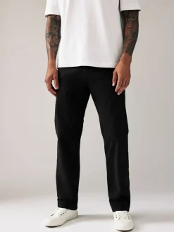 Broeken En Chino's*Next Zwart - Relaxed fit - Stretchy chino