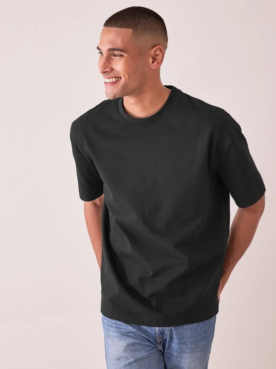 T-Shirts En Hemden|Next Zwart - Relaxed fit - Zwaar T-shirt