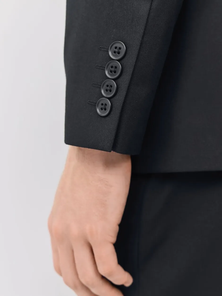 Smokings En Feestkleding|Blazers En Business-Jasjes|Next Zwart - Relaxed Fit Double breasted Pak Jack