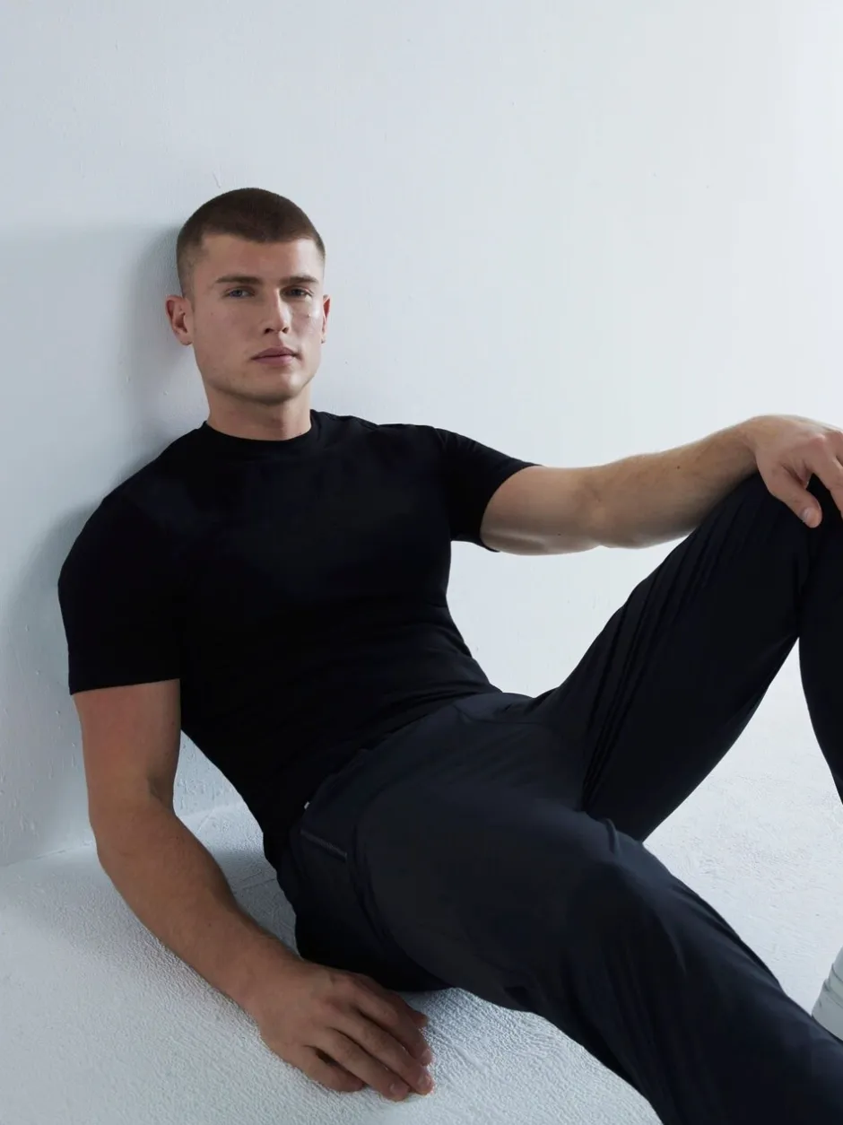 T-Shirts En Hemden*River Island - Muscle Fit T-shirts met ronde hals van katoen, set van 3 Zwart