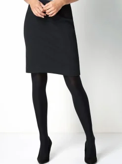 Rokken*Roman - - Korte jersey rok met textuur Zwart