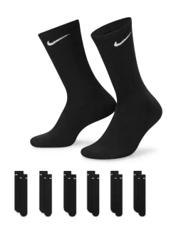 Sokken|Sokken|Nike - Ronde hals - - 6 Paar verzachte sokken voor alle dagen Zwart