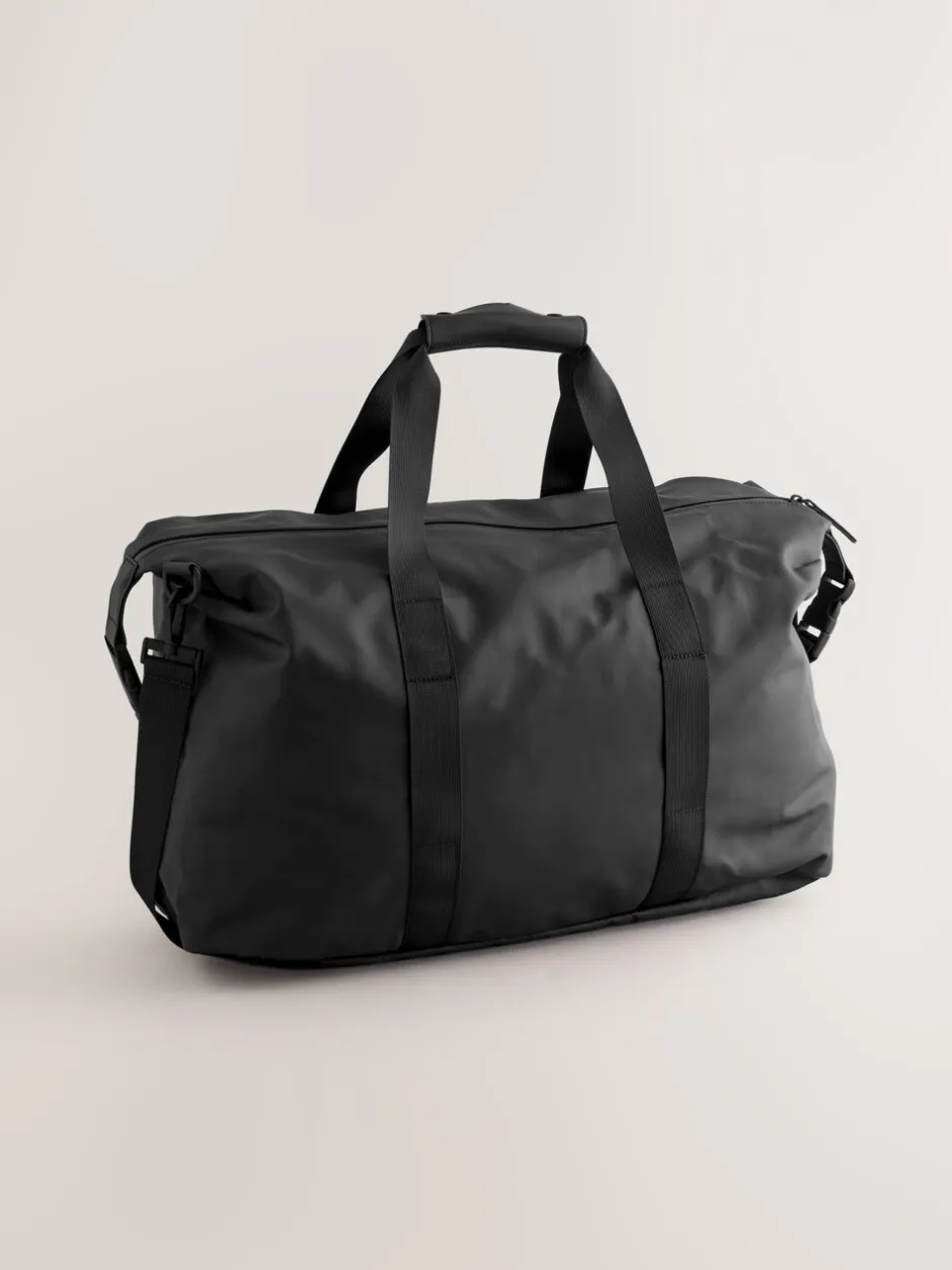 Tassen*Next Zwart - Rubberised Weekend Holdall Bag