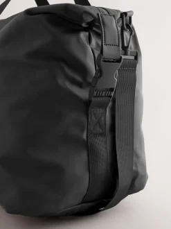 Tassen*Next Zwart - Rubberised Weekend Holdall Bag