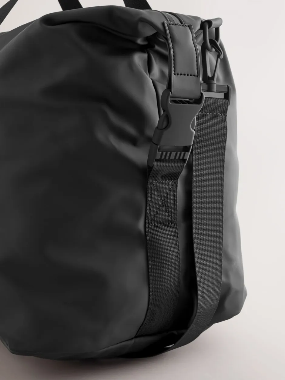 Tassen*Next Zwart - Rubberised Weekend Holdall Bag