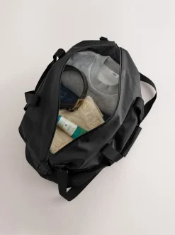 Tassen*Next Zwart - Rubberised Weekend Holdall Bag