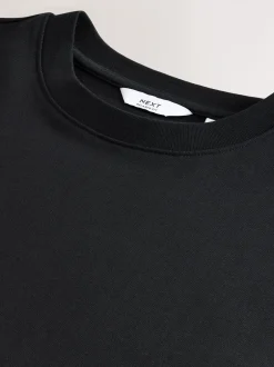 T-Shirts En Hemden*Next - Ruimvallend zwaar T-shirt met lange mouwen Zwart