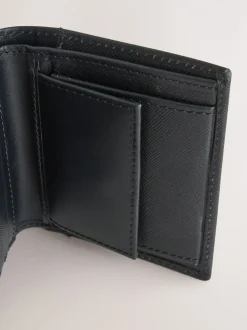 Portemonnees*Next Zwart - Saffiano Leather Swirly N Bifold Wallet