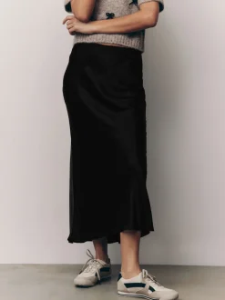 Rokken*Next Zwart - Satijnen midirok