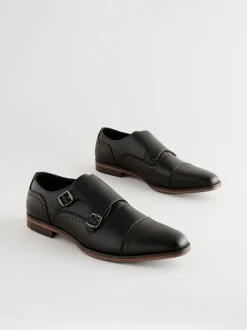 Schoenen*Next Zwart - Schoenen met neusstuk en dubbel monkbandje