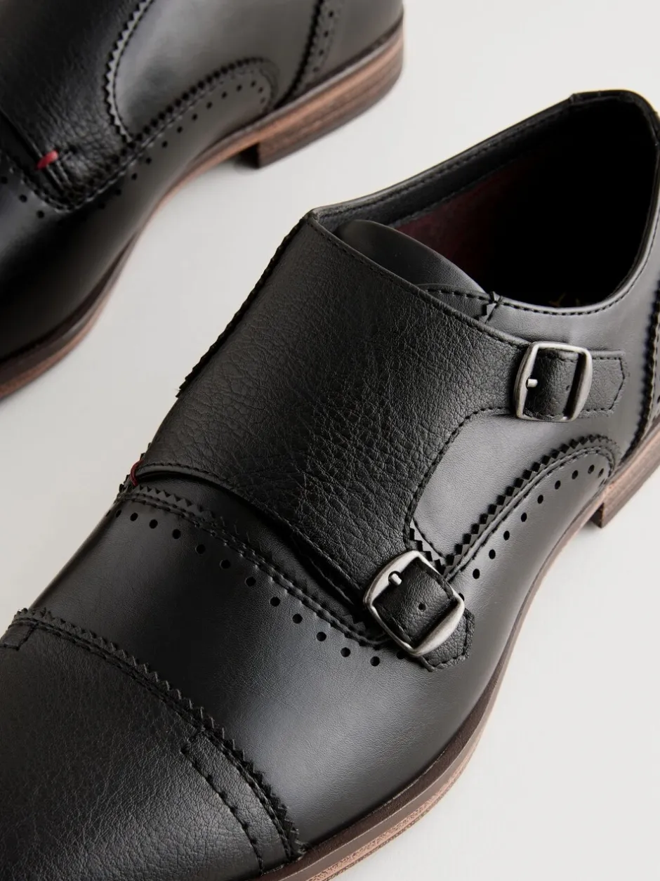 Schoenen*Next Zwart - Schoenen met neusstuk en dubbel monkbandje