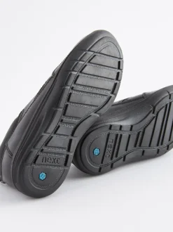 Schoolkleding*Next Zwart - School - Leren veterschoenen