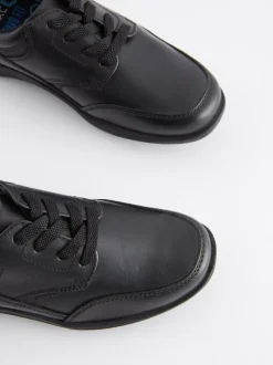 Schoolkleding*Next Zwart - School - Leren veterschoenen