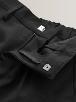 Schoolkleding|Broeken En Chino's|Next - Schoolbroek met geplooide voorkant (3-17 jr) Zwart