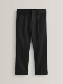 Schoolkleding|Broeken En Chino's|Next - Schoolbroek met geplooide voorkant (3-17 jr) Zwart