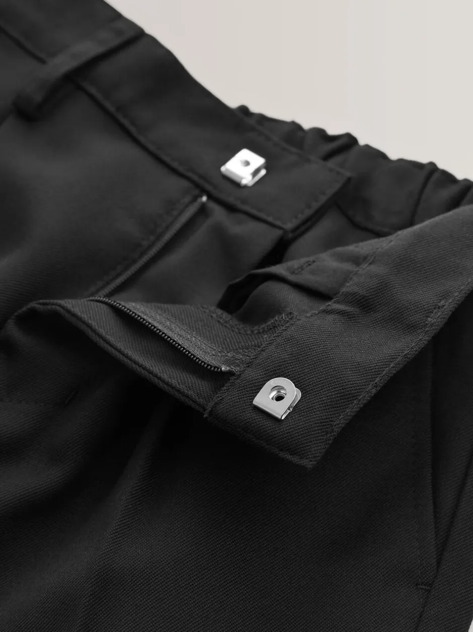 Schoolkleding|Broeken En Chino's|Next - Schoolbroek met geplooide voorkant (3-17 jr) Zwart