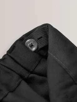 Schoolkleding|Broeken En Chino's|Next - Schoolbroek met geplooide voorkant (3-17 jr) Zwart