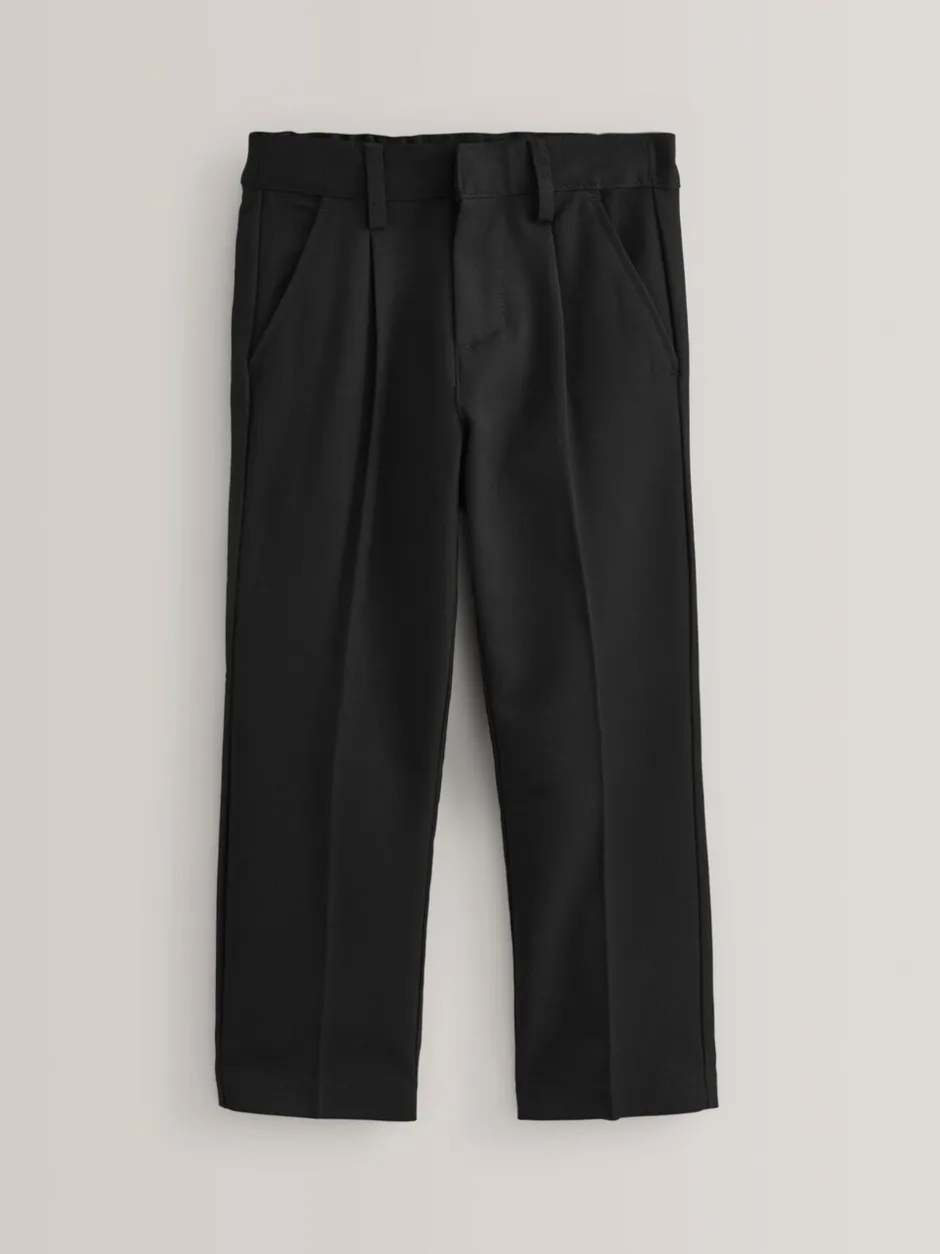 Schoolkleding|Broeken En Chino's|Next - Schoolbroek met geplooide voorkant (3-17 jr) Zwart