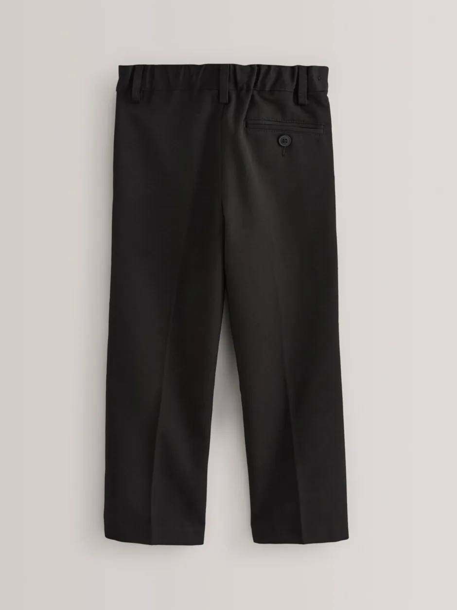 Schoolkleding|Broeken En Chino's|Next - Schoolbroek met geplooide voorkant (3-17 jr) Zwart