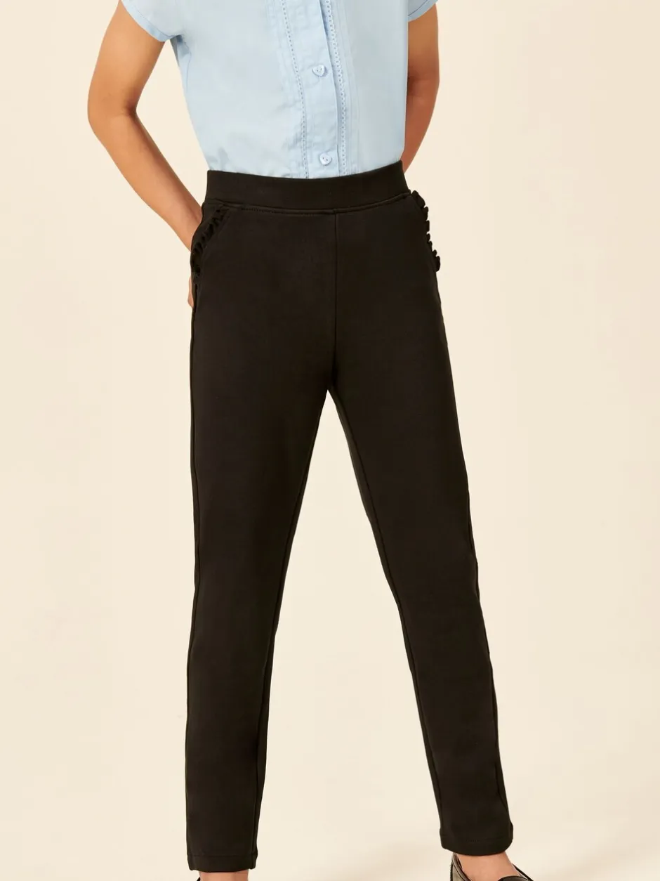 Schoolkleding*Next - Schoolbroek met hoog aandeel katoen en stretchy, elastische tailleband (3-16jr) Zwart