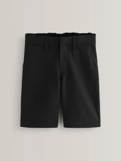 Shorts|Next - Schoolshorts zonder plooien (3-14jr) Zwart