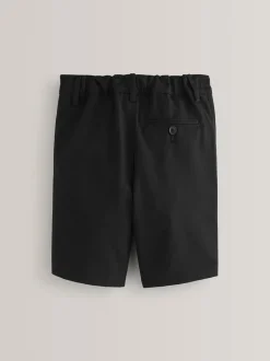 Shorts|Next - Schoolshorts zonder plooien (3-14jr) Zwart