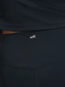 Loungewear|Leggings En Joggingbroeken*self. Zwart - Legging met hoge taille
