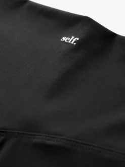 Loungewear|Leggings En Joggingbroeken*self. Zwart - Legging met hoge taille