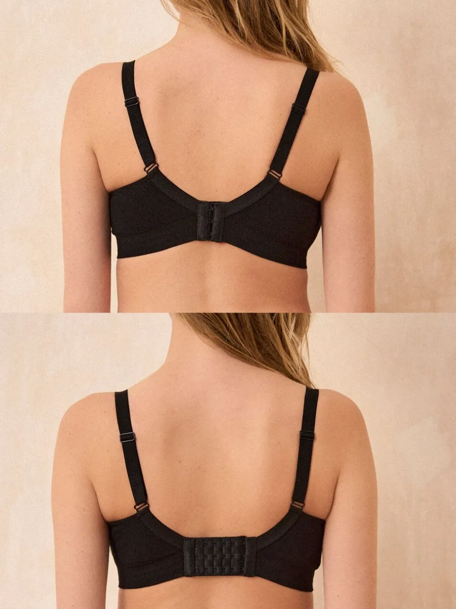 Loungewear|Beha's|Seraphine - Bamboo Soft Seamless Maternity & Nursing Bra 2 Pack Zwart
