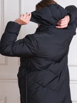 Jassen En Jacks|Seraphine - 3-In-1 Lange Chevron Puffer zwangerschapsjas Zwart