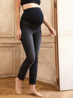 Jeans|Moederschap|Seraphine Zwart - Premium Organic Overbump Maternity Slim-Fit Jeans