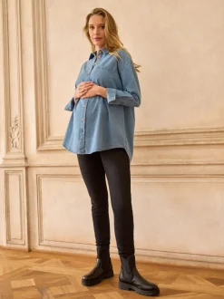 Moederschap|Seraphine - Tall Premium Organic Overbump Maternity Skinny Jeans Zwart