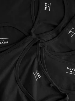 Ondergoed|Ondergoed|Next - Set van 5 100% katoenen hemden met laagjes Zwart