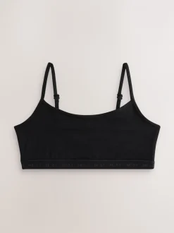 Alle Ondergoed*Next - Set van 3 crop tops met bandjes (5 - 16 jr) Zwart
