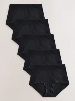 Onderbroeken|Next Zwart - Set van 5 slips met hoog katoengehalte