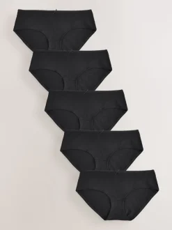 Onderbroeken*Next - Set van 5 slips met hoog katoengehalte Zwart