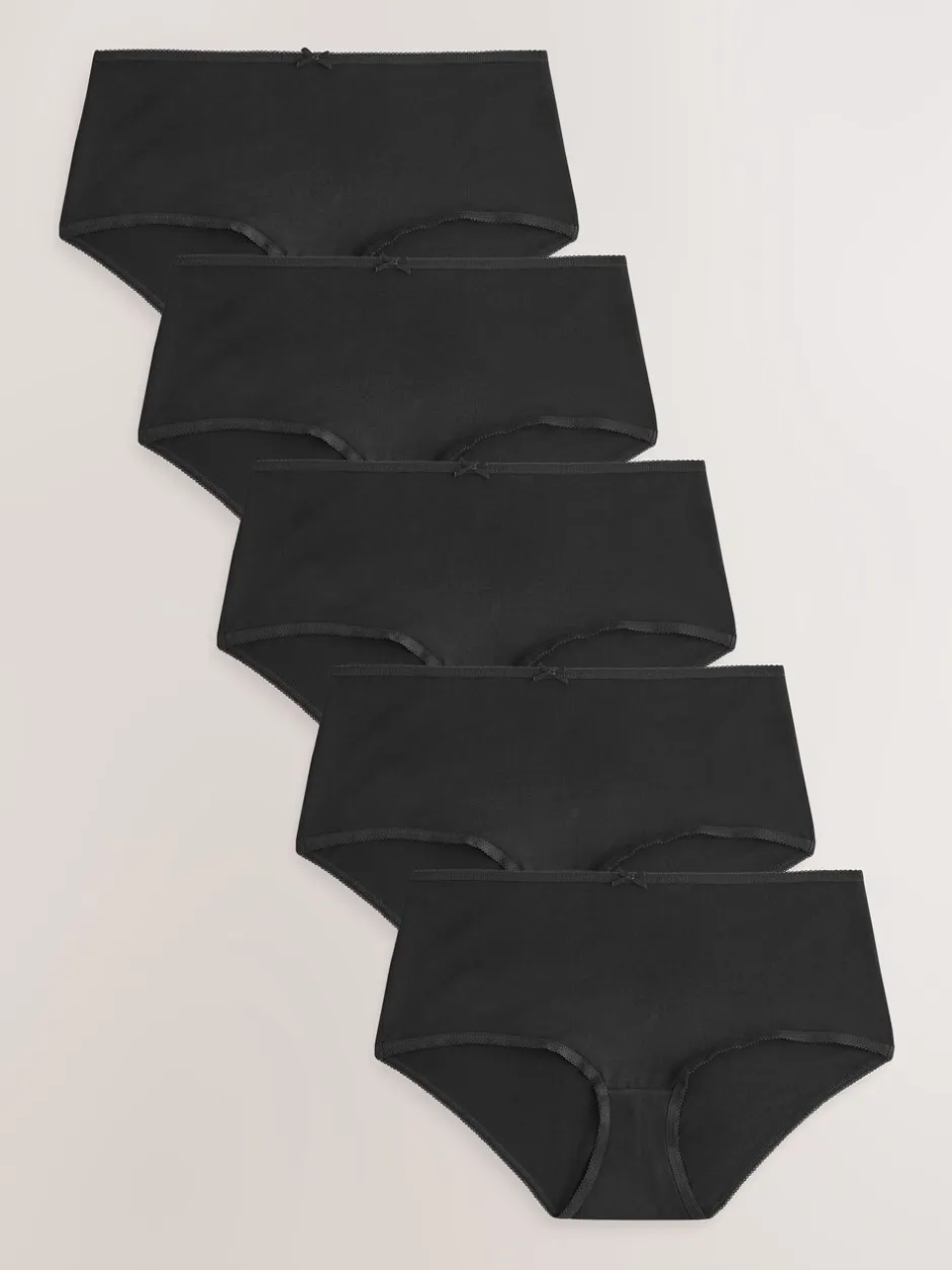 Onderbroeken*Next Zwart - Set van 5 slips met hoog katoengehalte