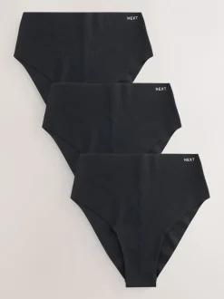 Onderbroeken*Next - Set van 3 slips van katoenmix zonder VPL Zwart