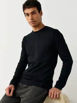 Ondergoed|Ondergoed|Next - Set van 5 T-shirts met lange mouwen en laagjes Zwart