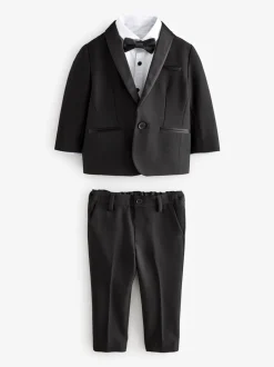 Sets En Combisets|Gelegenheidskleding|Next - Set van blazer, overhemd, broek en vlinderstrik (3 mnd - 9 jr) Zwart
