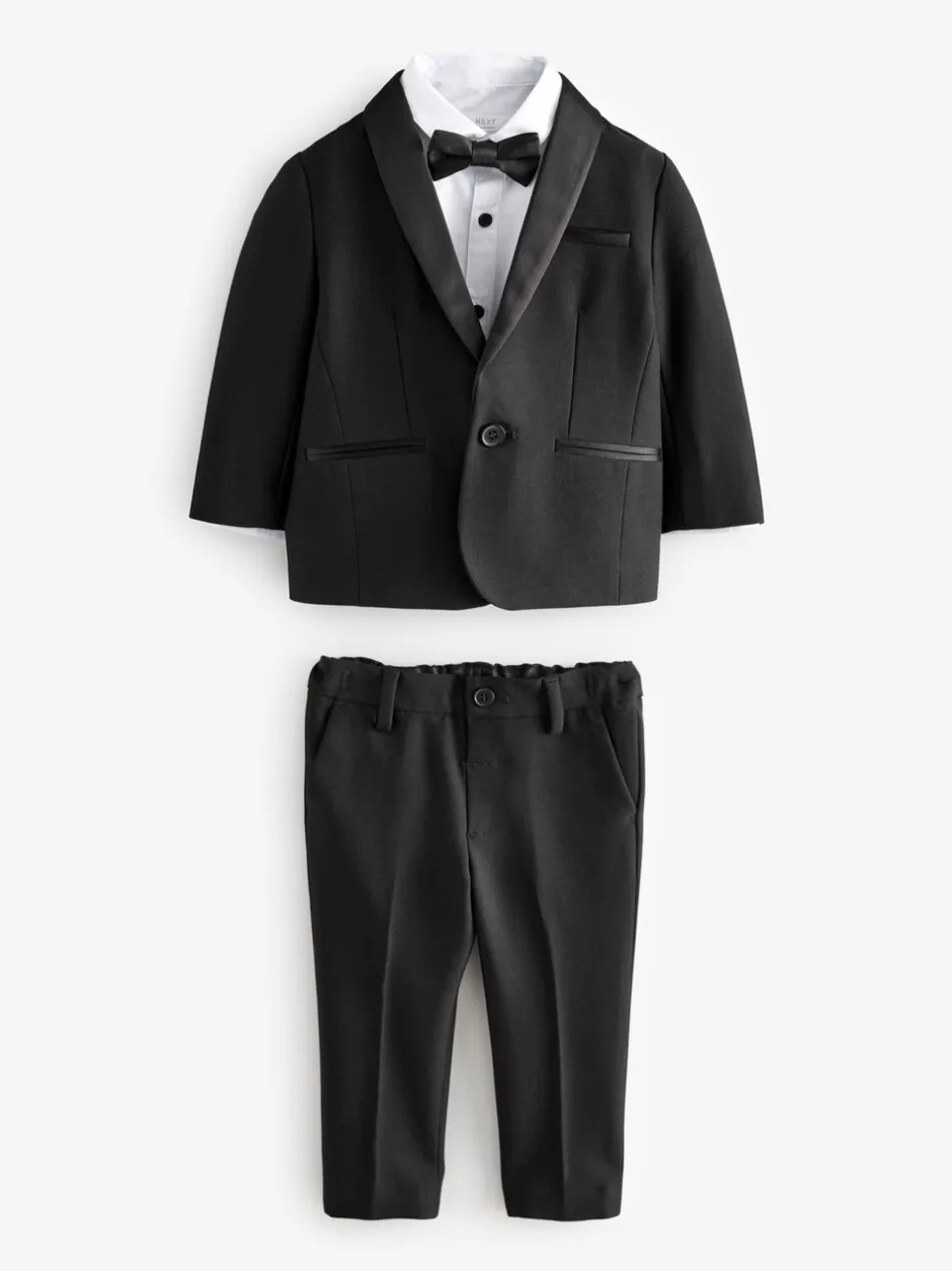 Sets En Combisets|Gelegenheidskleding|Next - Set van blazer, overhemd, broek en vlinderstrik (3 mnd - 9 jr) Zwart