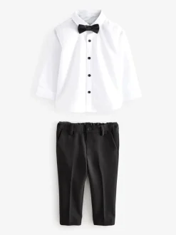 Sets En Combisets|Gelegenheidskleding|Next - Set van blazer, overhemd, broek en vlinderstrik (3 mnd - 9 jr) Zwart