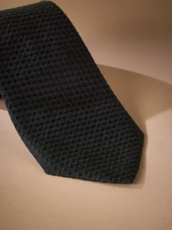 Stropdassen En Pochets*Next - Signature das met textuur van Italiaanse zijde Zwart
