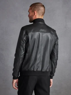 Jassen En Jacks*Next - Signature leren bomberjack Zwart
