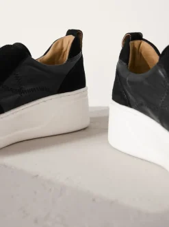 Sneakers*Next Zwart - Signature leren instapsneakers met dikke zool en plateauzool