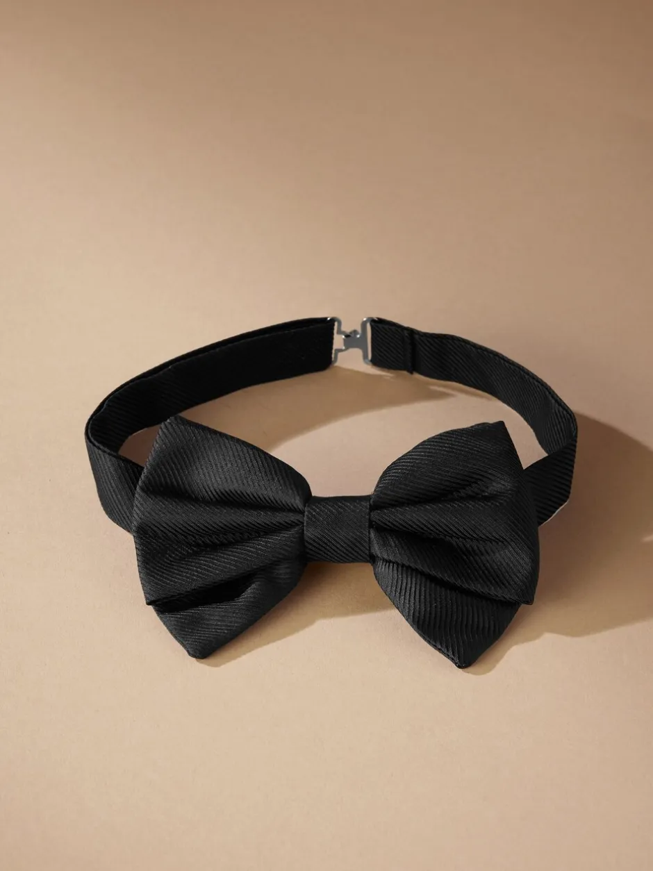 Stropdassen En Pochets*Next Zwart - Signature Made In Italy gestructureerde zijden vlinderdas