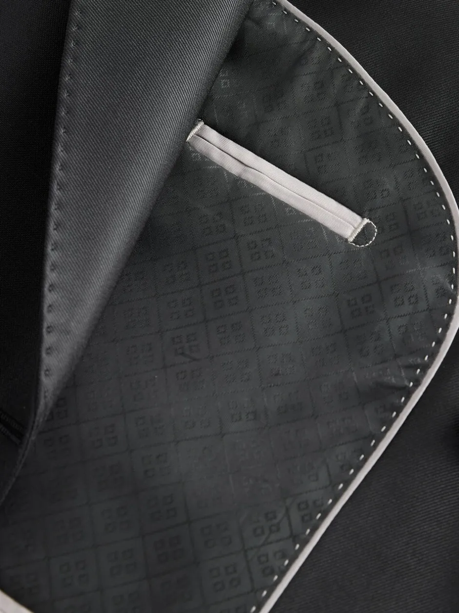 Smokings En Feestkleding|Blazers En Business-Jasjes*Next Zwart - Signature Nova Fides 100% Italian Wool Double Breasted Tuxedo Suit Jacket