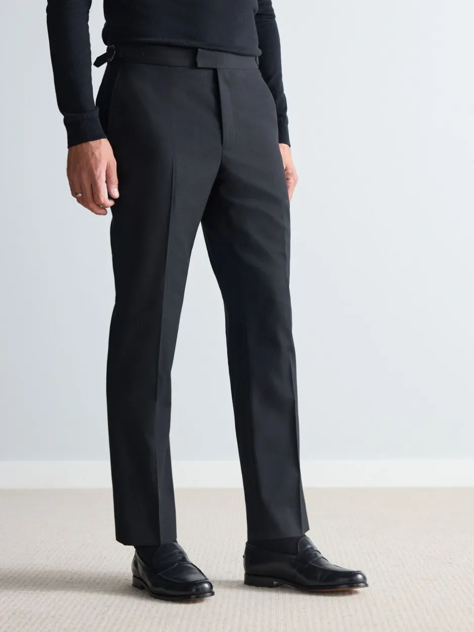 Formele Broek*Next Zwart - Signature Smart Textured Italiaanse wollen broek met zijverstellers