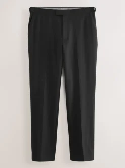 Formele Broek*Next Zwart - Signature Smart Textured Italiaanse wollen broek met zijverstellers